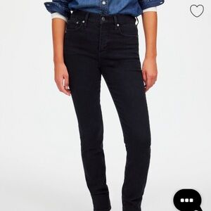 Madewell: the tall perfect vintage jean in black frost wash NWT!